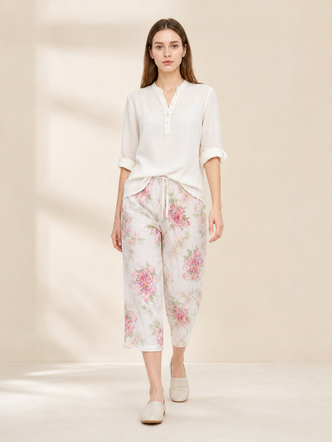 Women's Homewear Set with Floral Print