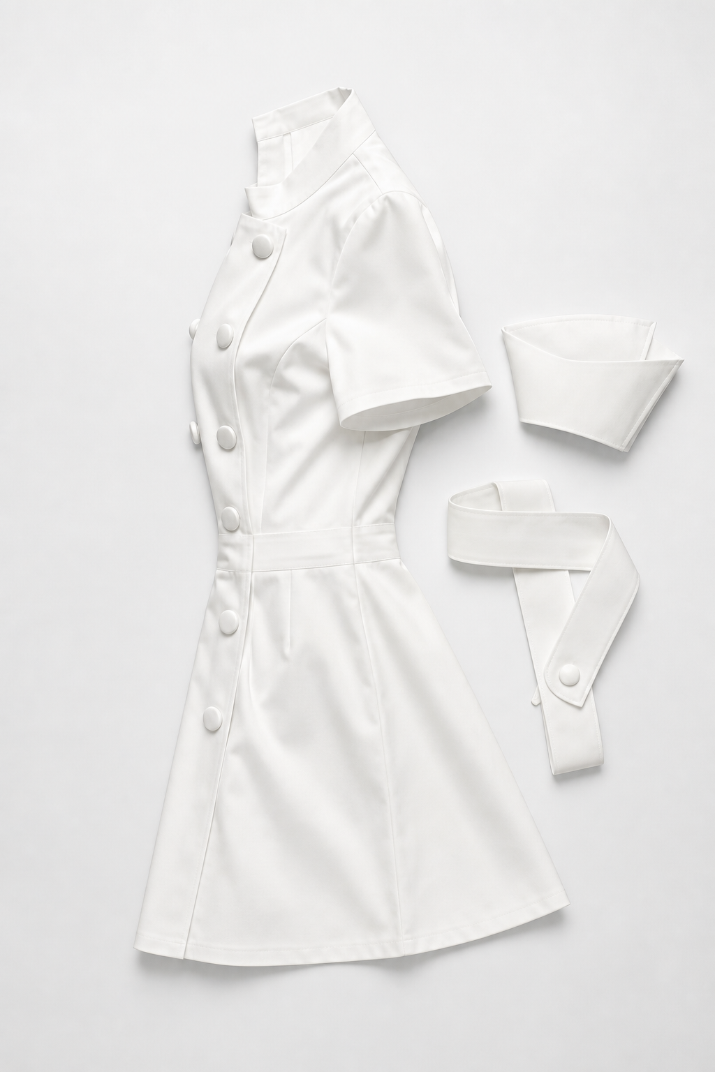 White Nurse Costume for Halloween side view