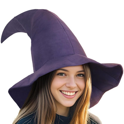 Purple witch costume hat for Halloween