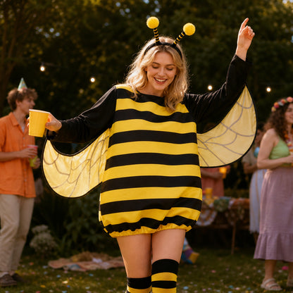 HOMELEX Bumble Bee Costume for Women Funny Animal Halloween Adult Costumes