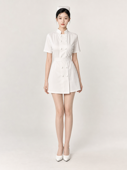 Mini Nurse Costume with Collar and Belt