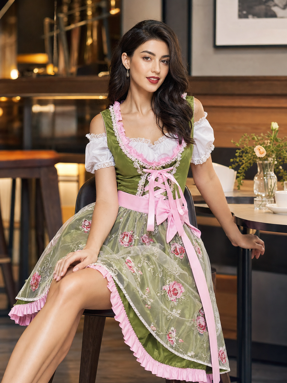 Bavarian-Style Dirndl Costume
