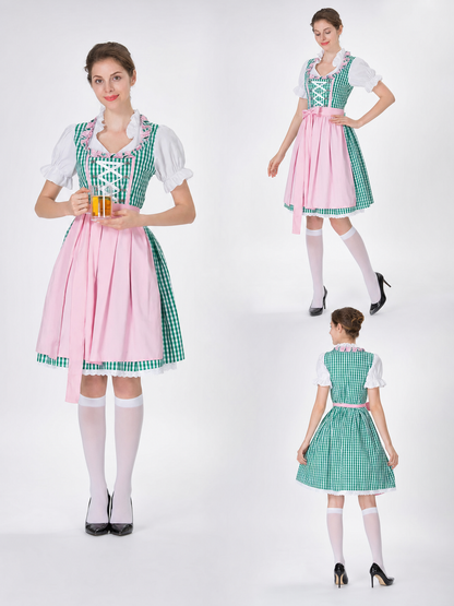 Bavarian-Style Carnival Costume with Plaid
