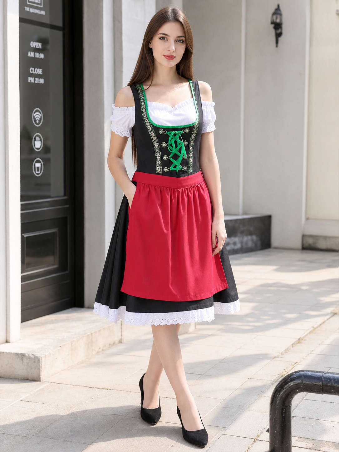 Bavarian-Style Dirndl Costume Dress