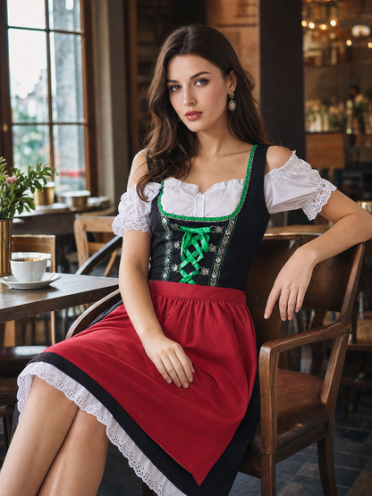 Bavarian-Style Dirndl Costume Dress