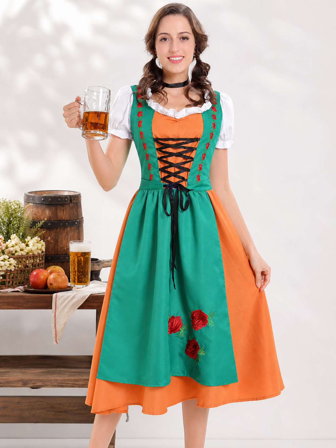 Oktoberfest-Style Dirndl Costume