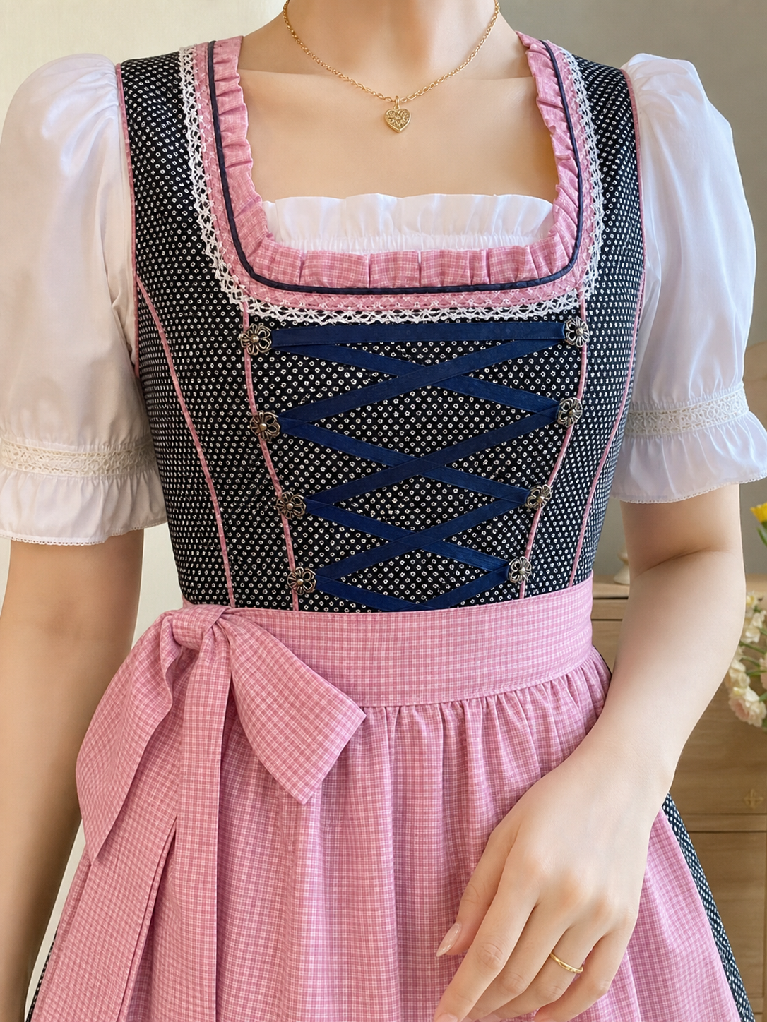 Carnival Dirndl-Style Dress with Apron