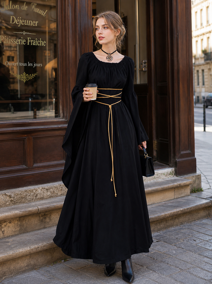 Gothic Halloween costume dress, maxi