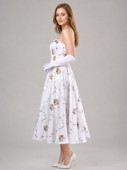 Mia Costume: White Cosplay Dress with Gloves