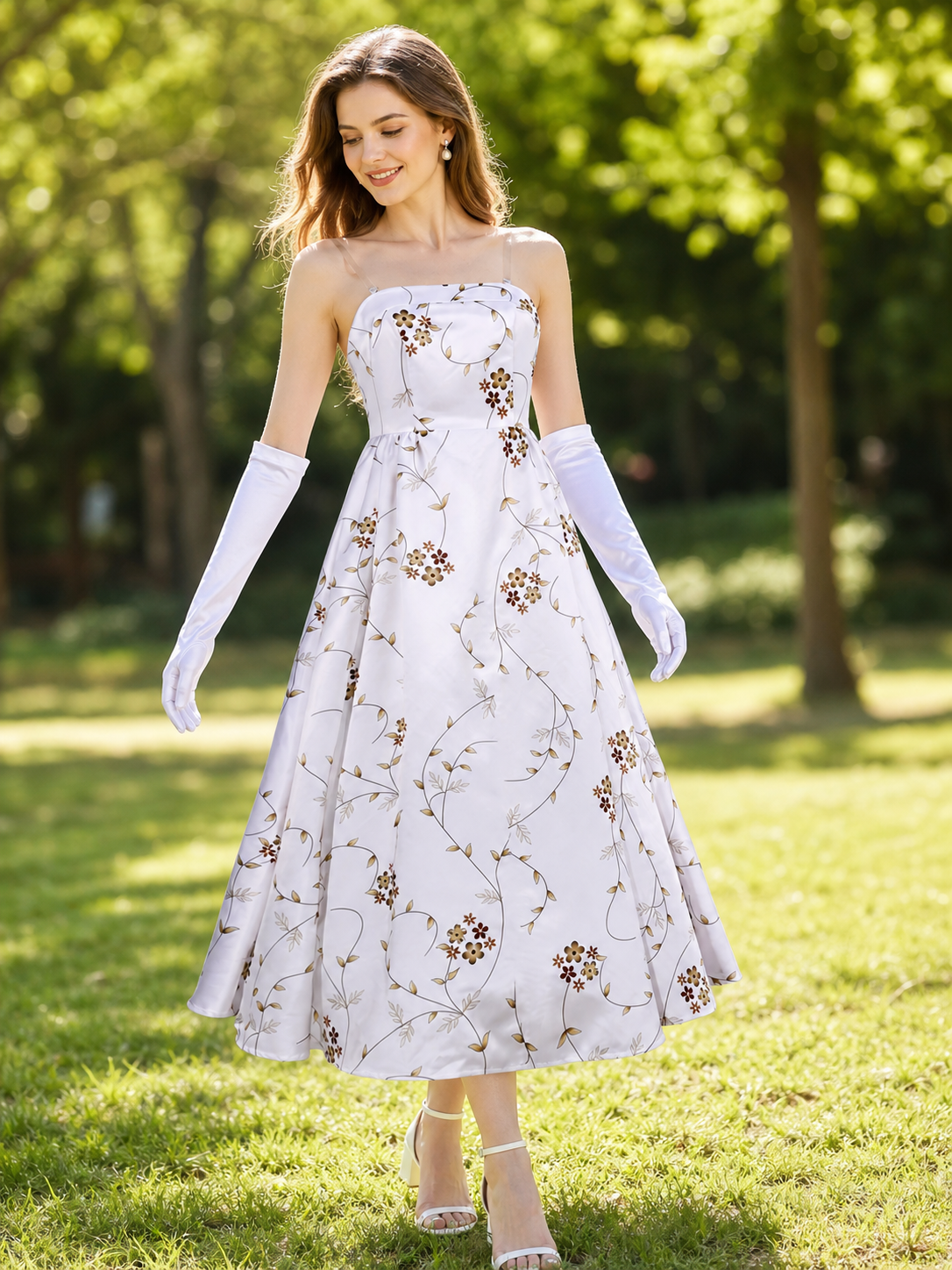 Mia Costume: White Cosplay Dress with Gloves