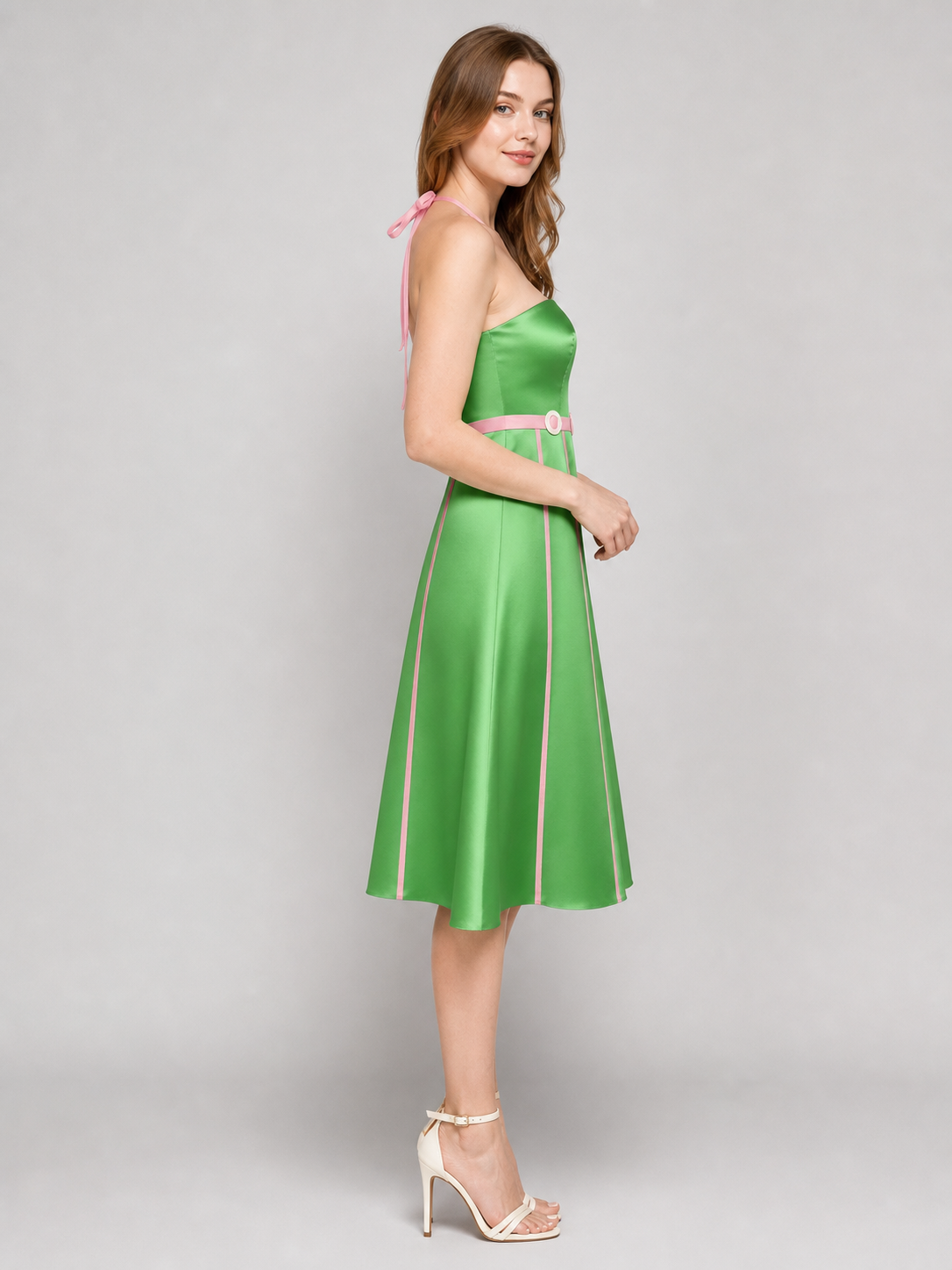 Barbie/Ken-Style Costume Dress with Belt side view 4