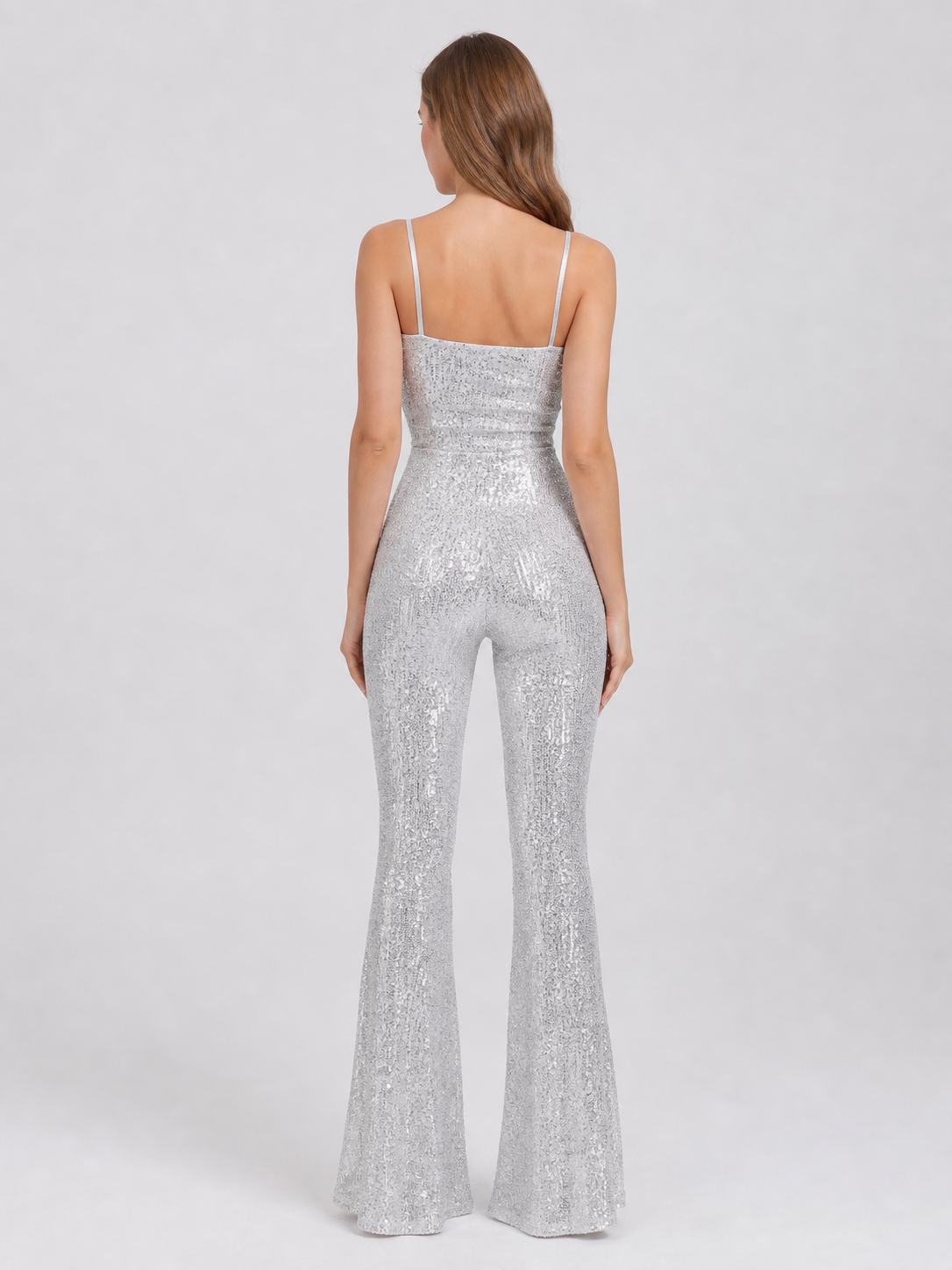Silver Barbie Sequin Stage Jumpsuit