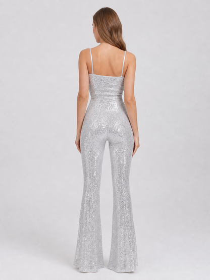 Silver Barbie Sequin Stage Jumpsuit