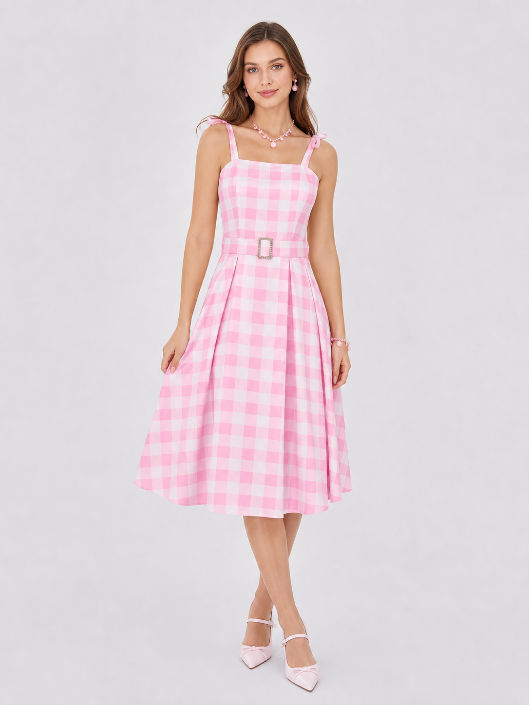 Barbie-Style Plaid Costume Dress