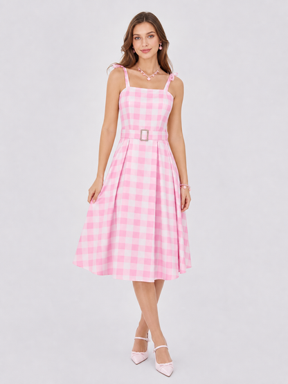 Barbie-Style Plaid Costume Dress