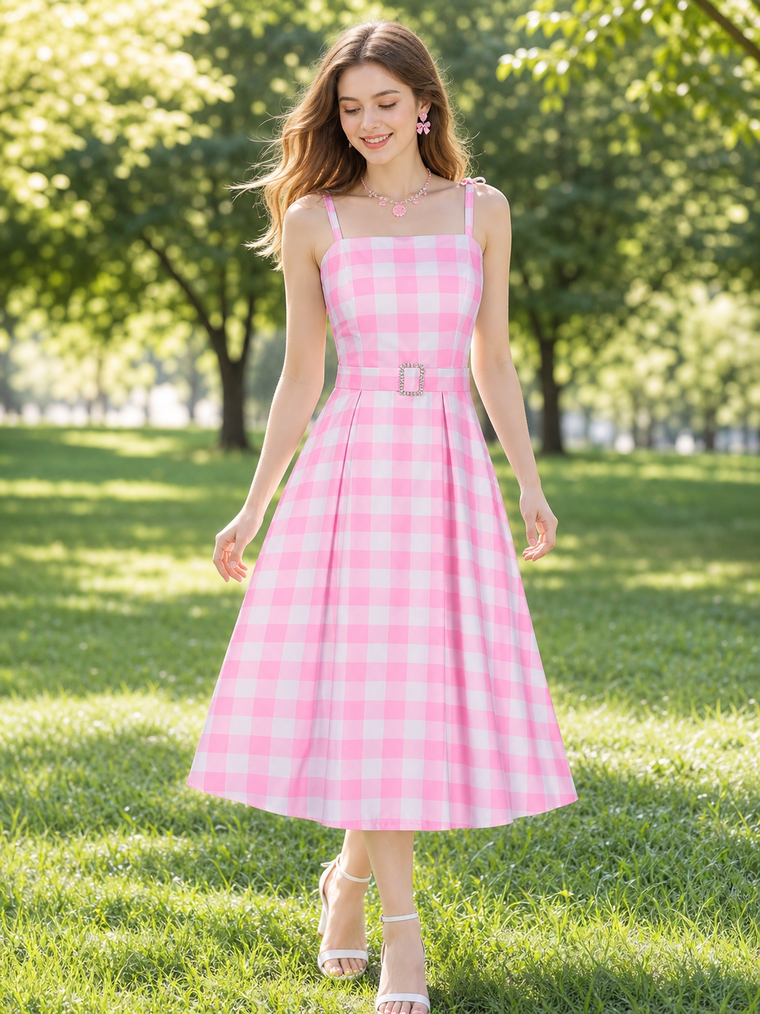 Barbie-Style Plaid Costume Dress