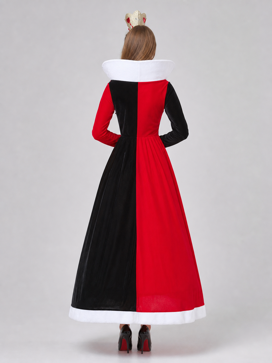 Queen of Hearts Carnival Dress with Crown