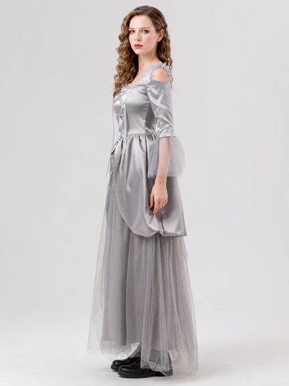 Ghost Bride Carnival Dress with Corset Lacing
