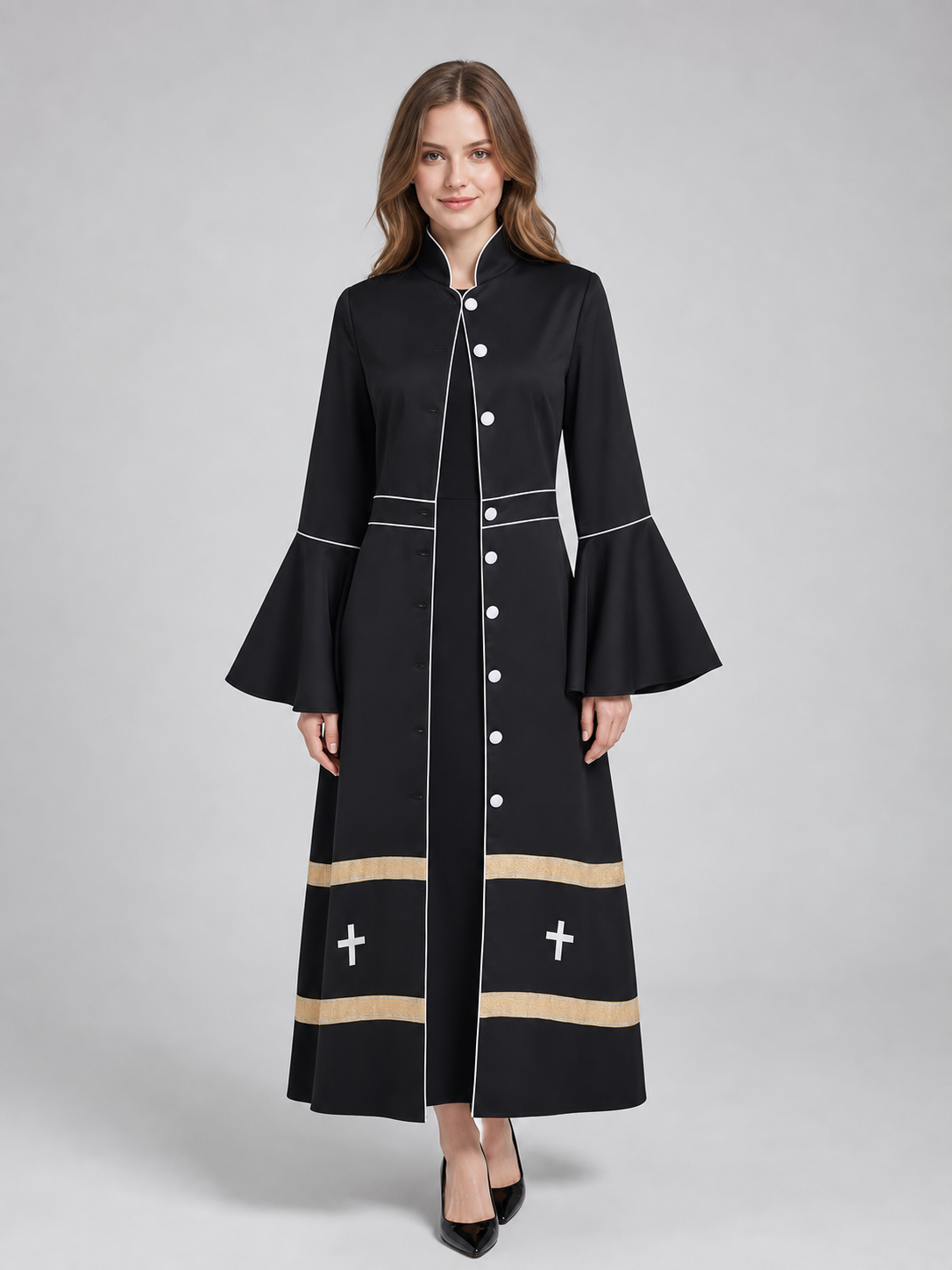 Clergy Robe Costume, Long, with Crosses