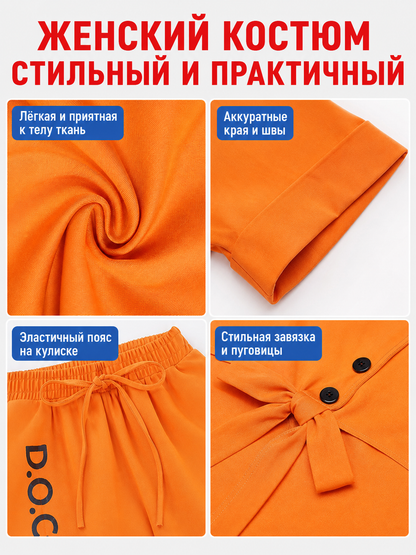 Inmate Costume with Top, Pants, and Handcuffs