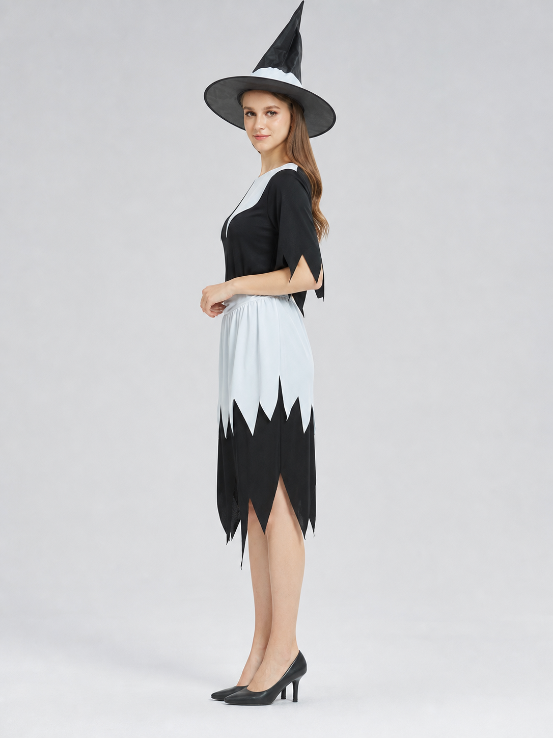 Halloween witch costume with hat and dress