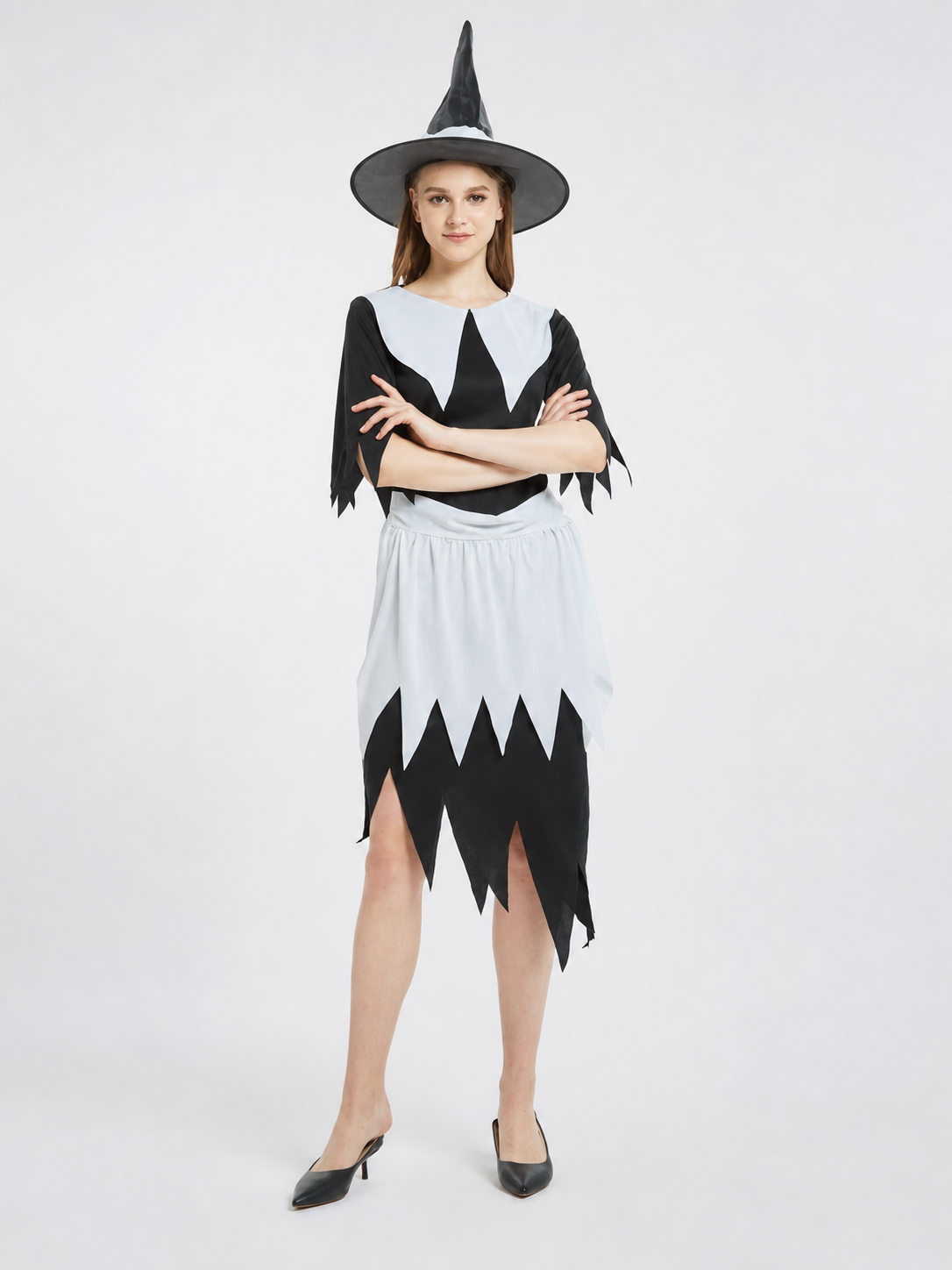 Halloween witch costume with hat and dress