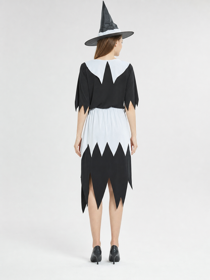 Halloween witch costume with hat and dress