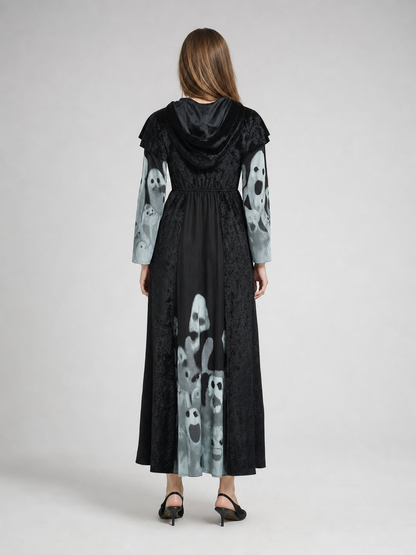 Halloween Hooded Witch Dress Costume