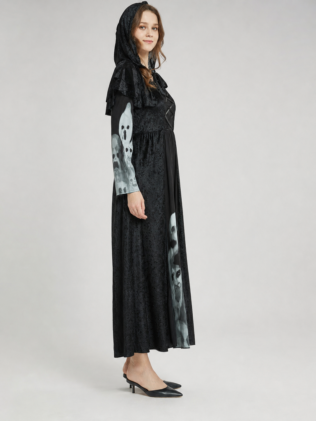 Halloween Hooded Witch Dress Costume