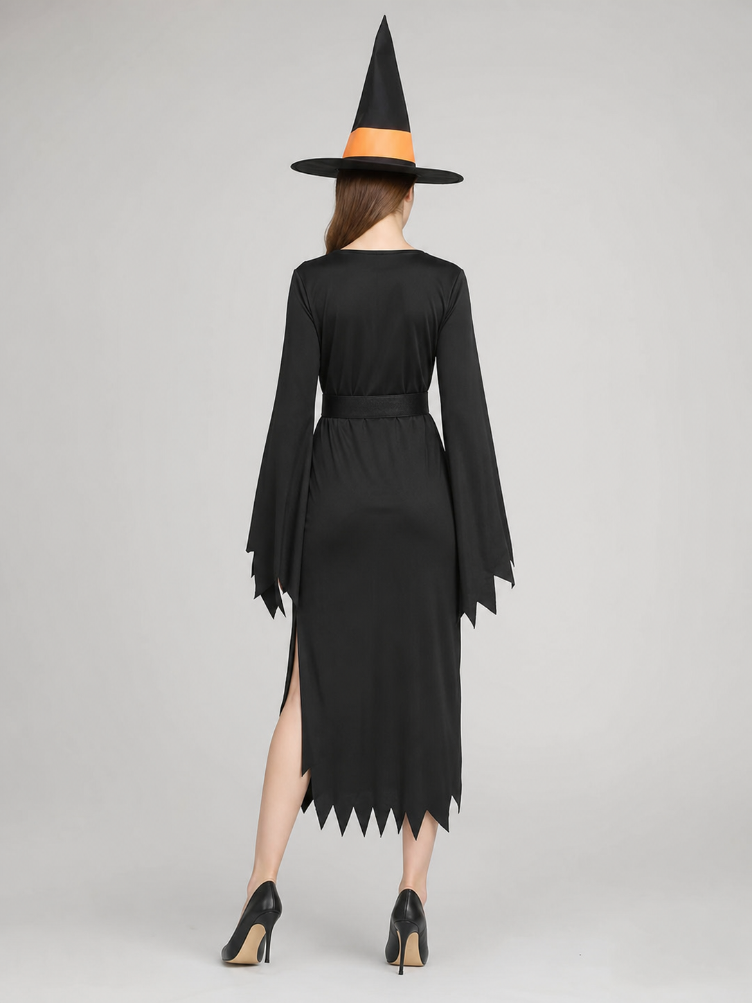Halloween Witch Costume with Hat and Belt