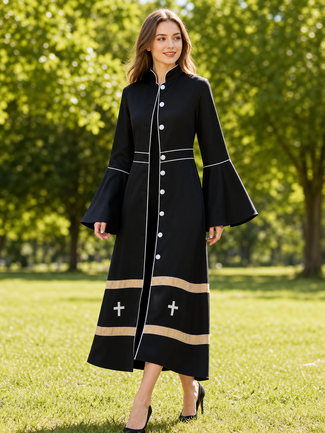 Clergy Robe Costume, Long, with Crosses