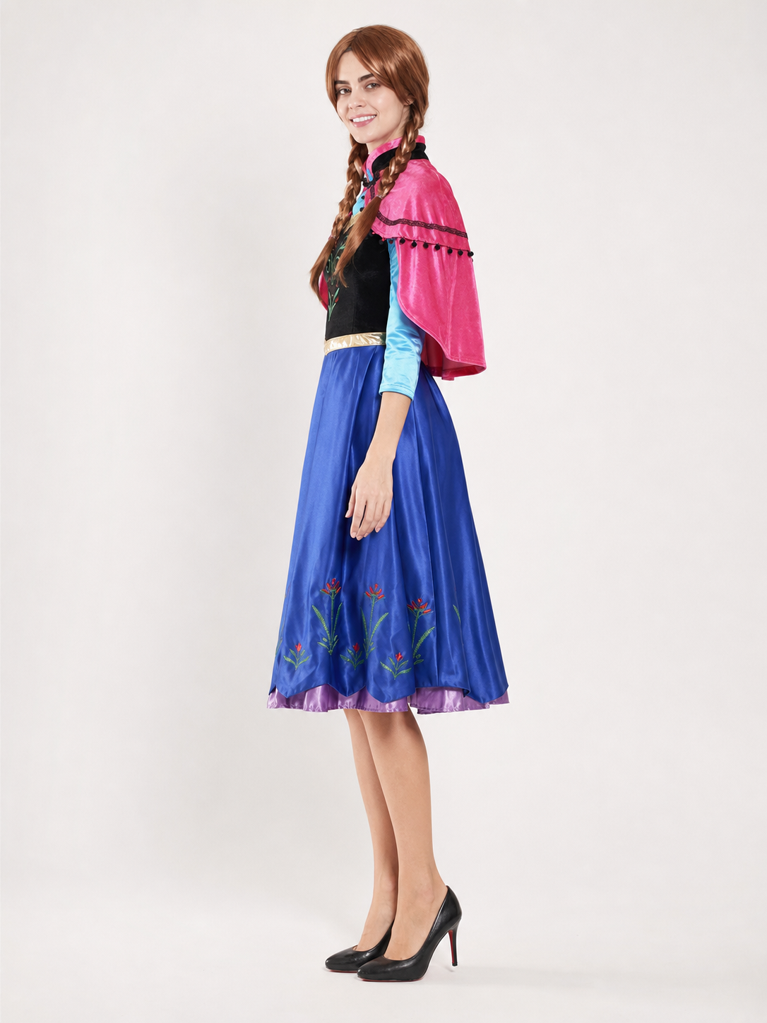 Snow White Carnival Costume with Dress and Cape
