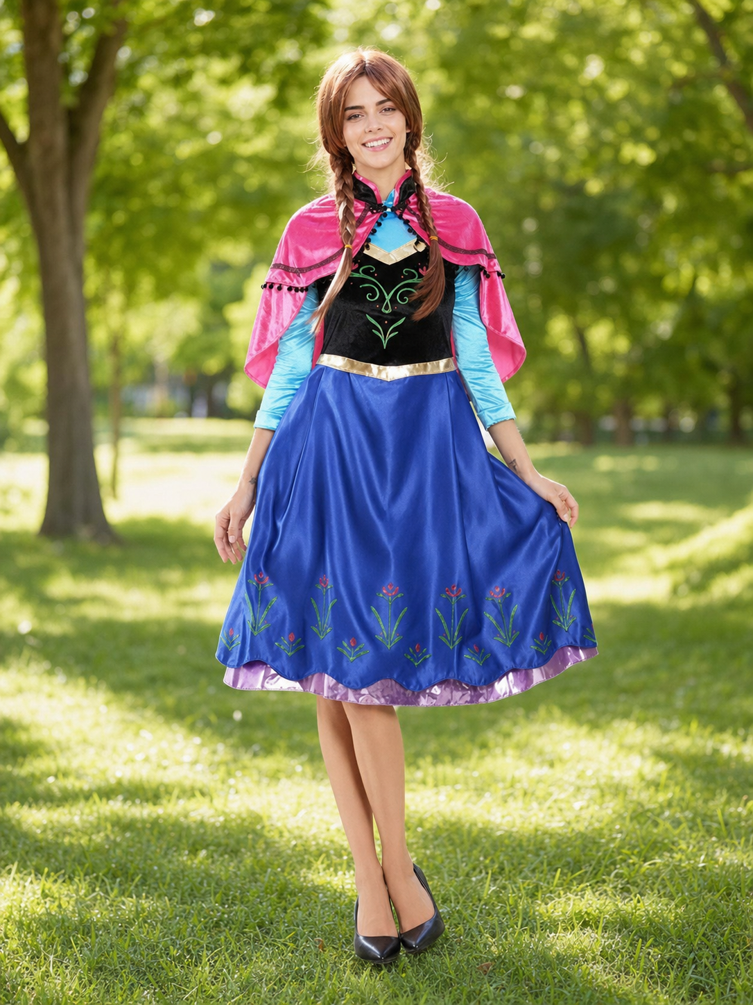 Snow White Carnival Costume with Dress and Cape