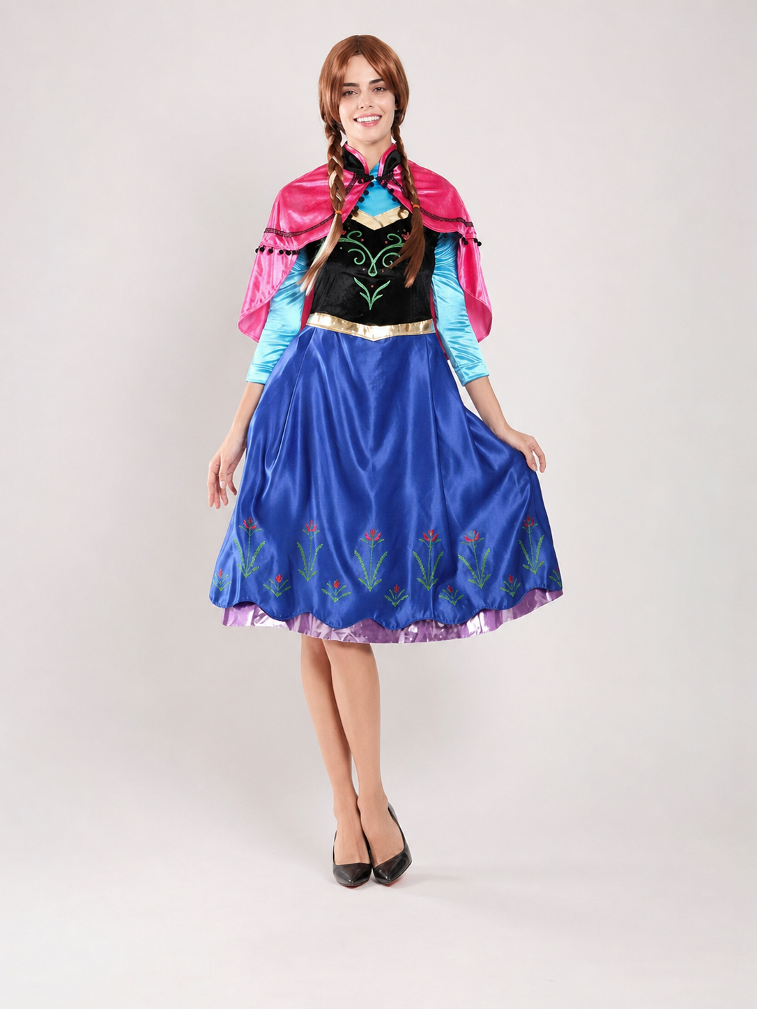 Snow White Carnival Costume with Dress and Cape