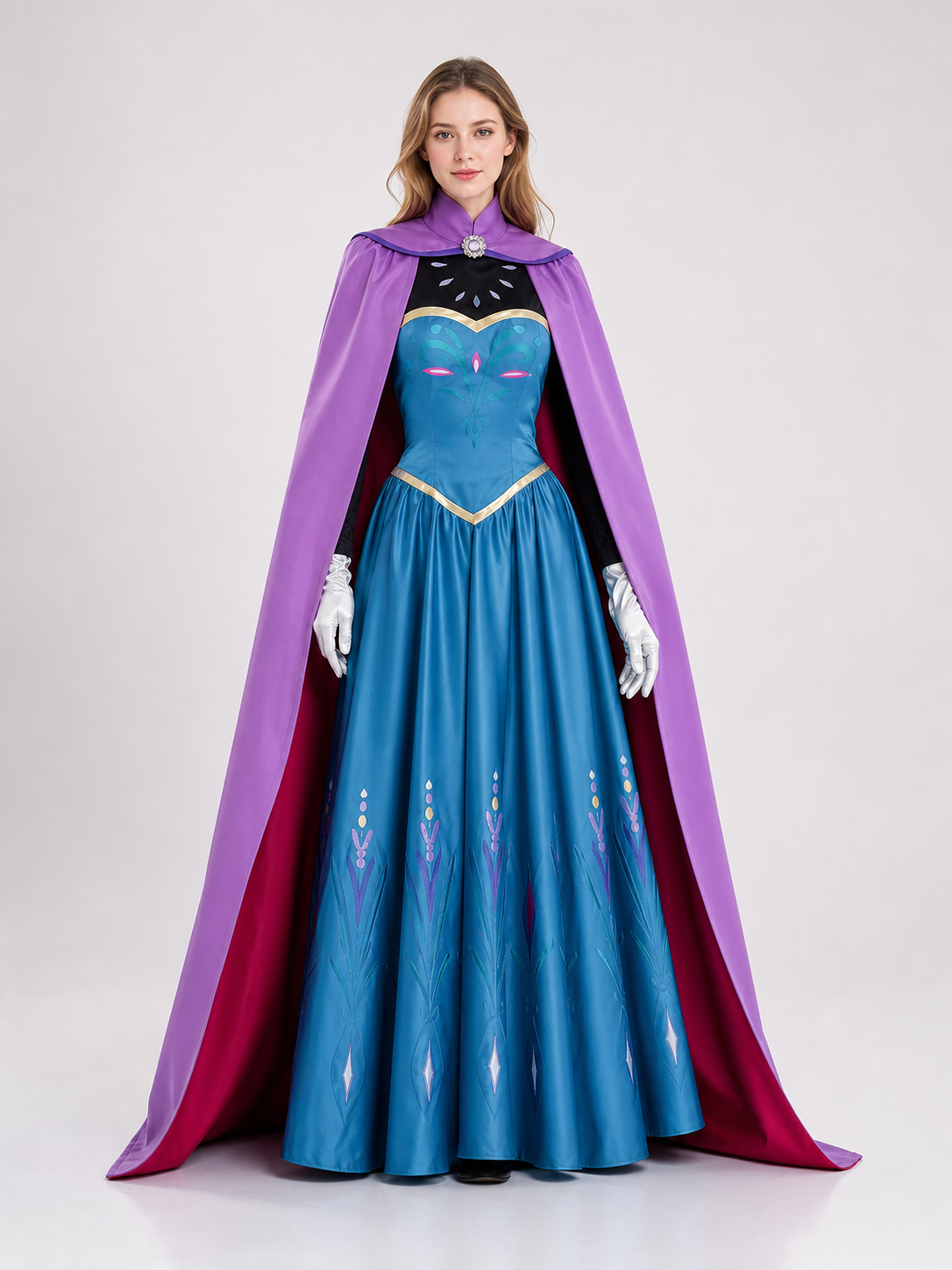 Snow White Carnival Costume with Cape and Gloves