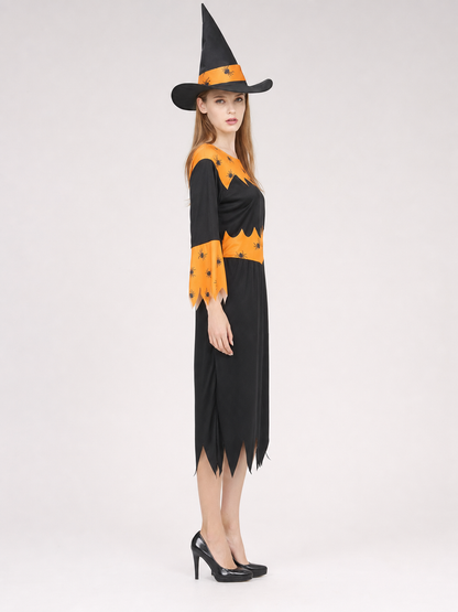 Halloween Witch Costume with Hat and Dress