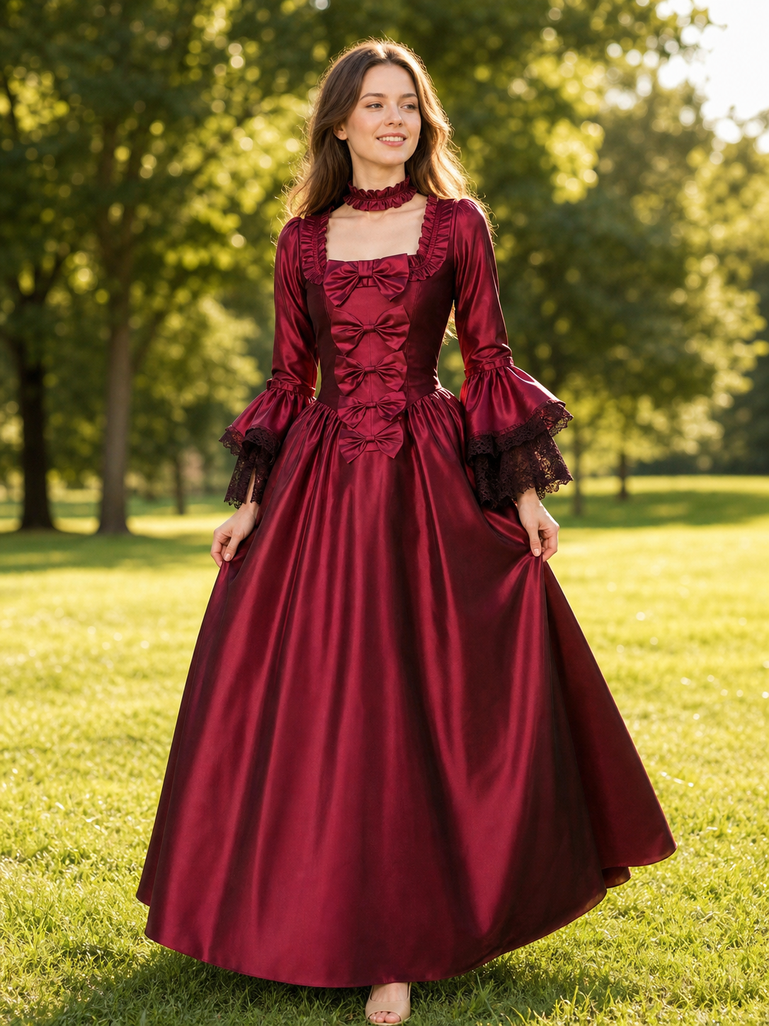 Gothic Long Dress for Costume Parties