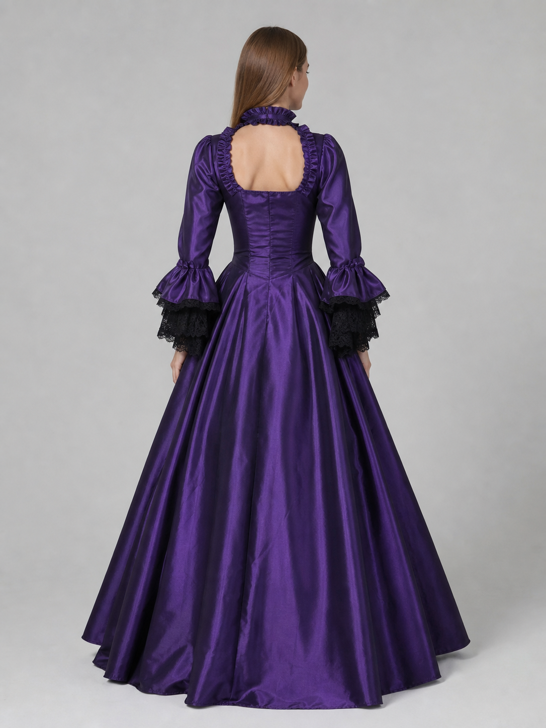 Gothic-Style Carnival Dress with Long Sleeves