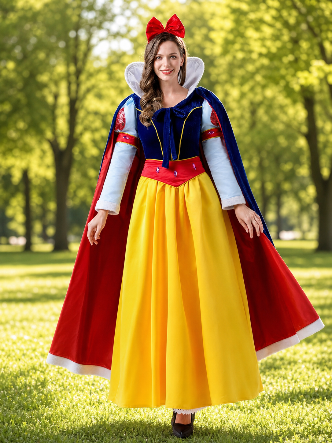 Snow White Costume, carnival dress with cape
