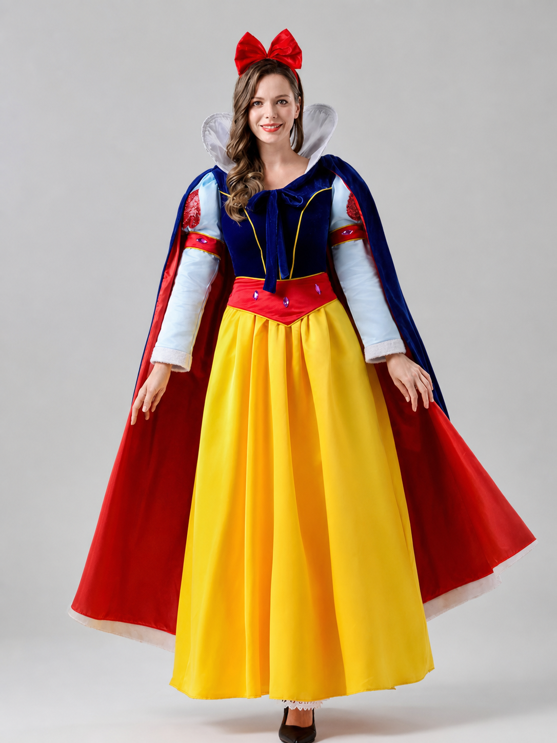 Snow White Costume, carnival dress with cape
