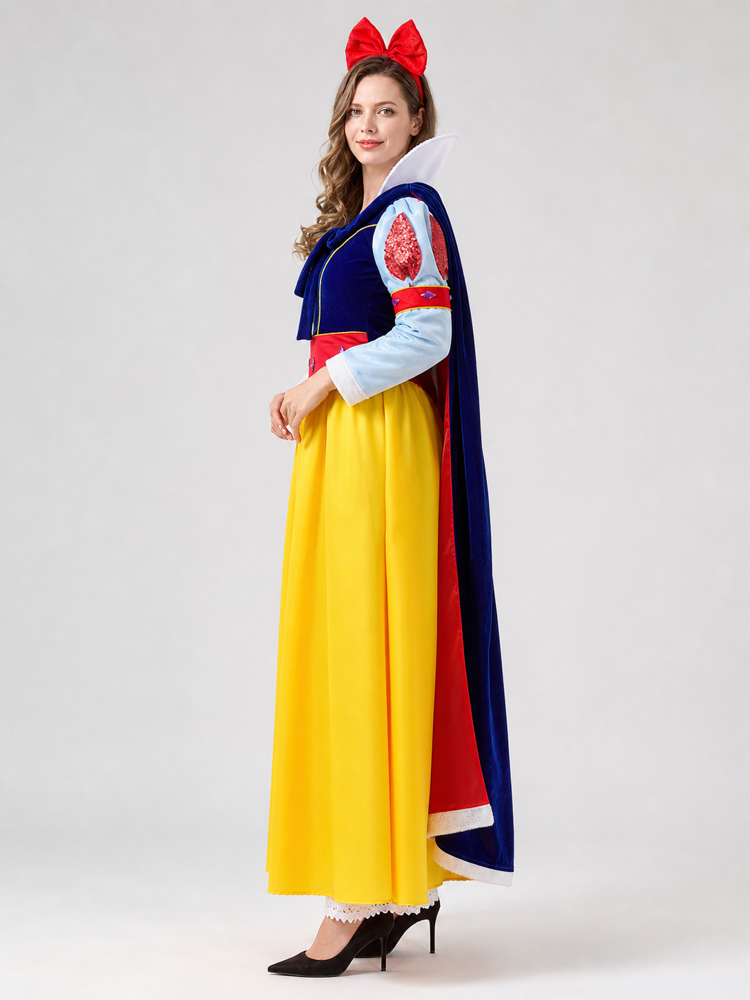 Snow White Costume, carnival dress with cape