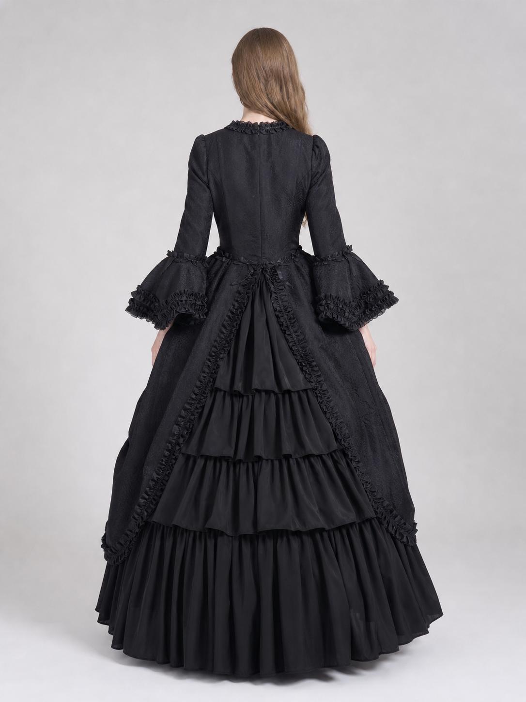 Gothic Lolita Dress with Long Sleeves and Lace