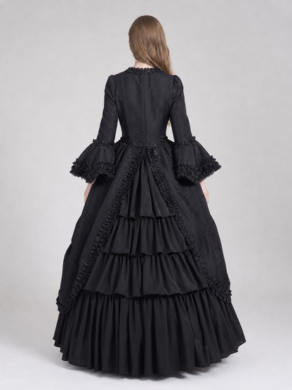 Gothic Lolita Dress with Long Sleeves and Lace