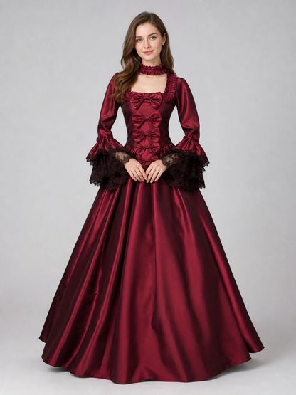 Long Gothic Victorian-Style Dress