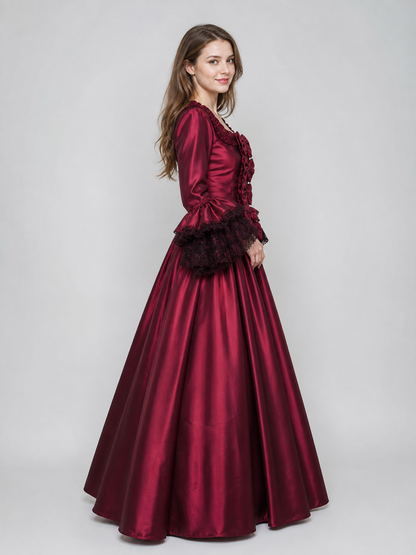 Long Gothic Victorian-Style Dress