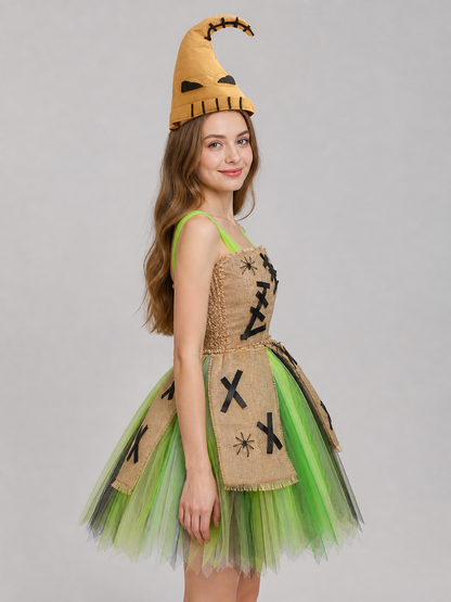 Kids’ Monster Costume with Dress and Hat