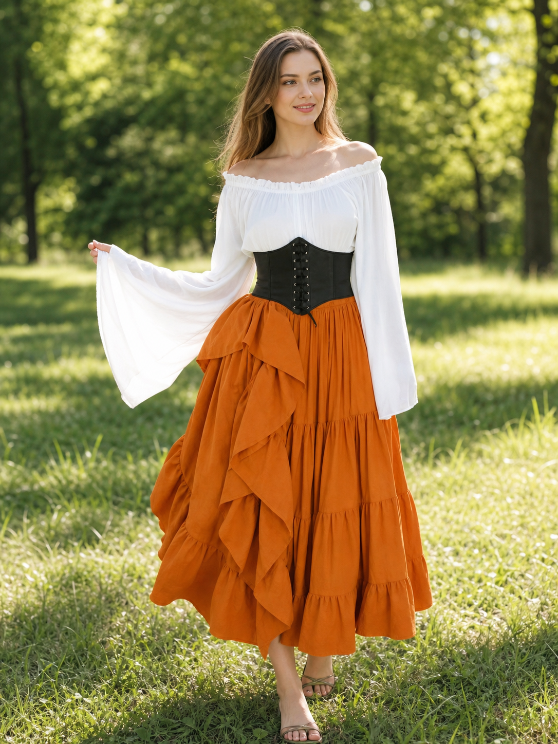 Renaissance-style corset dress for carnival
