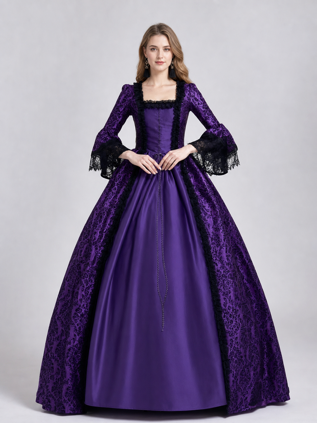 Victorian Dress with Lace and Long Sleeves
