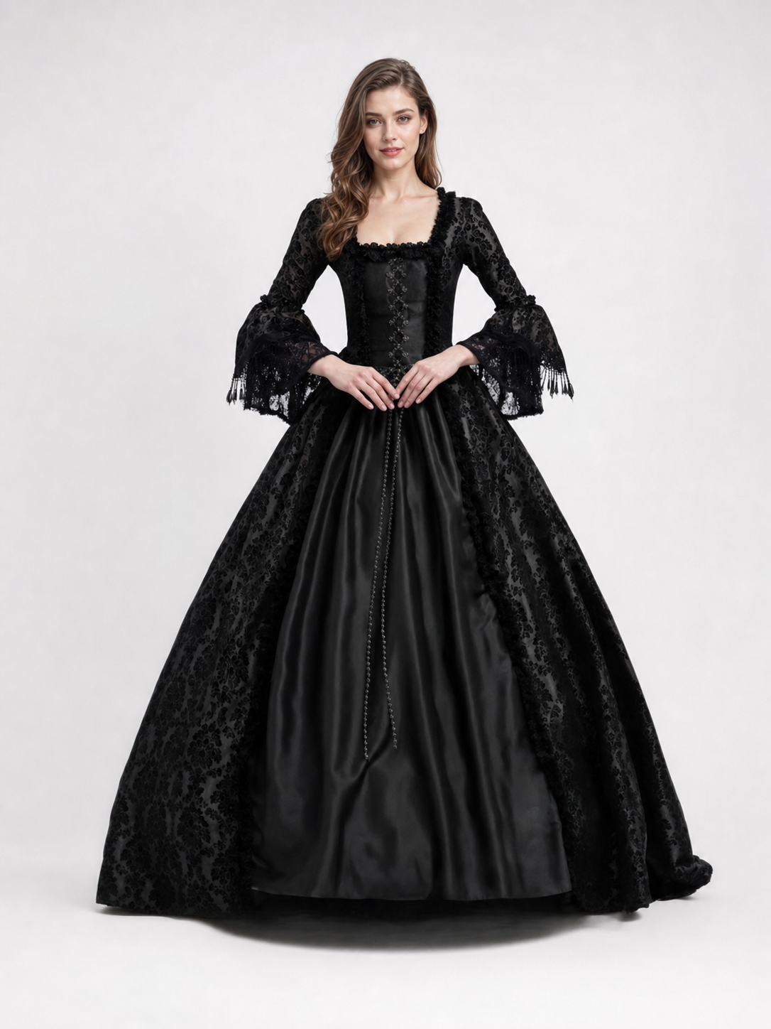 Gothic Victorian-style lace dress