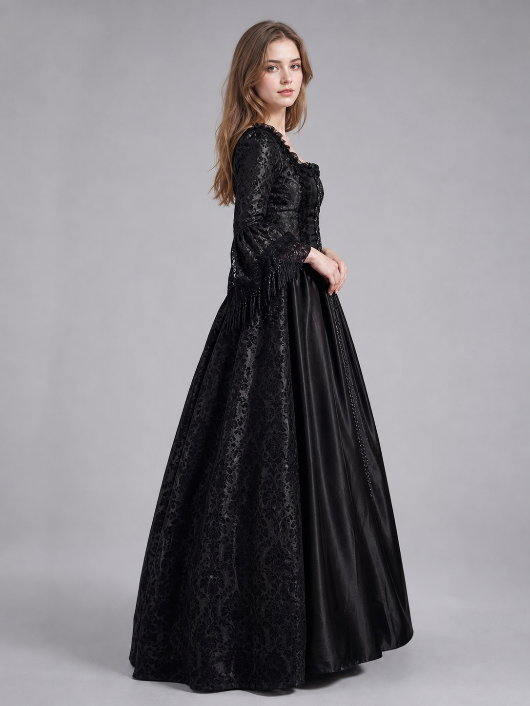 Gothic Victorian-style lace dress